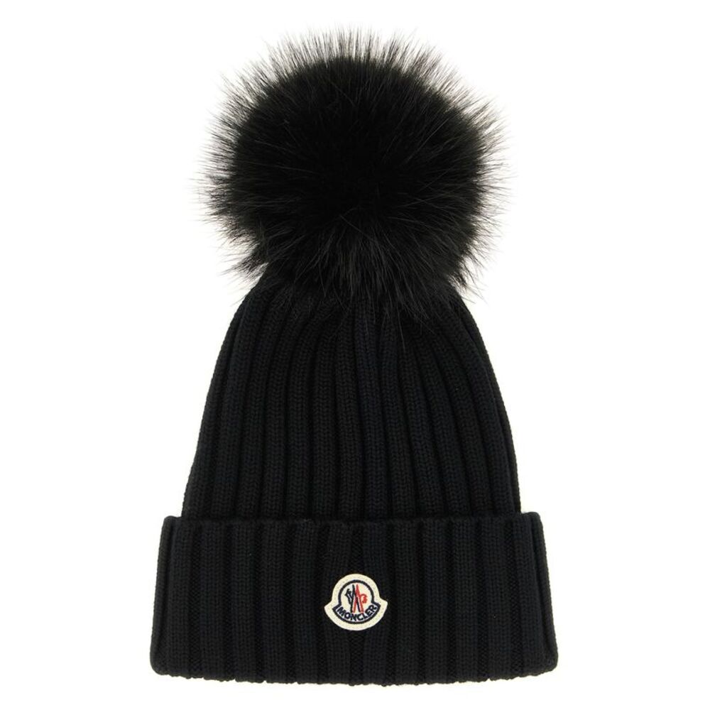 Moncler Women Pompon Wool Beanie